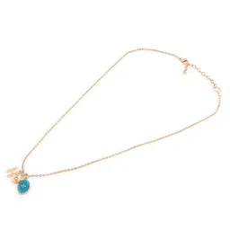 AMI Gold-Toned & Blue Gold-Plated Chain image 3