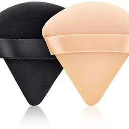 dazzle beauty Soft 2 pcs Pizza Puff for Liquid,Loose Powder Sponge For Under Eyes Corners image 1