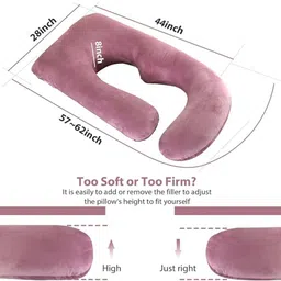 victostar pregnancy pillow Microfibre Solid Pregnancy Pillow Pack of 1-picture-14