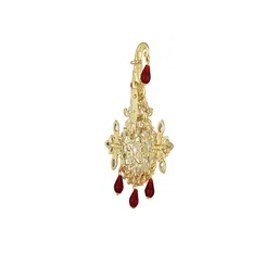 Mahi Men Stone-Studded & Beaded Safa Kalangi Brooch image 3