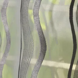 Homefab India Wavenet Grey 2 Pieces Self Design Sheer Door Curtains image 2