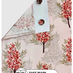 kopa BIANCA White & Red Set of 2 Floral Door Curtain image 4