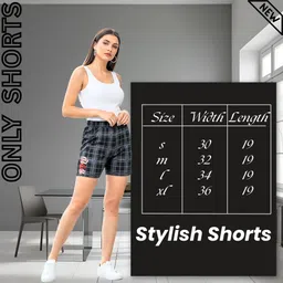 tthe dreams Pack of 2 Checkered, Printed Women Multicolor Casual Shorts image 5