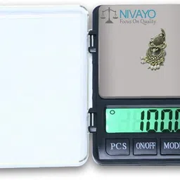 NIVAYO Electronic DIGITAL Scale,MH-999 (600 gram x 0.01 Gram) Digital Jewellery Weighing Scale, Gold & Silver ornaments Weight Measuring machine Portable Weighing Scale for homes and professionals Weighing Scale ,(Beta-11) Black Weighing Scale image 2