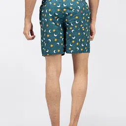 wHAT'S DOwn Men Green Galaxy Printed Pure Cotton Boxer Shorts image 4