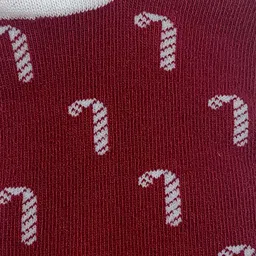 Mint & Oak Women Maroon & White Patterned Ankle Length Socks image 4