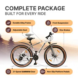 urban terrain Aeroblast Alloy MTB Cycles Shimano Geared for Men with Dual Disc Brake 29 T (inch) Road Cycle image 2