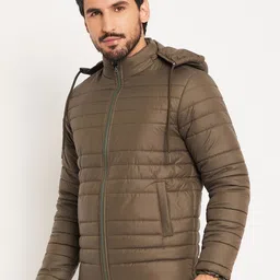vero amore Men Solid Bomber Jacket image 3