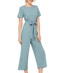 ODETTE Round Neck Acrylic Basic Jumpsuit image 2