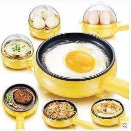 queryzen 2 in 1 Egg Boiler Machine Measuring Cup with Handle Egg Cooker Fry Pan Egg Cooker image 2