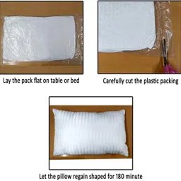 YandAM Microfibre Solid Sleeping Pillow Pack of 1 image 5