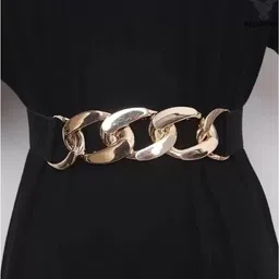 niddleman Women Formal, Party, Casual Gold Fabric Belt-picture-24