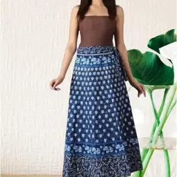 tankaviss Women Printed Regular Blue Skirt-picture-10