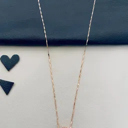 ABDESIGNS Rose Gold-Plated Brass Artificial Stones-Studded Chain image 2