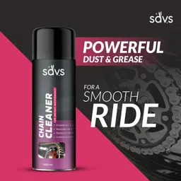 savs Chain Cleaner + Chain Lubricant + Bike & Car Polish With Cleaning Brush Best Cleans | Shines & Protects Chain | Dashboard Interior & Exterior Cleaning | Chain Oil image 3