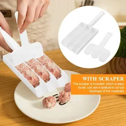 deqtron Meatball Maker Cooking Utensils for Household Restaurant Burger Kitchen Scoop Plastic Rolling Meat Tenderizer image 4