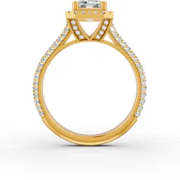 forever jewels Ring for Women Stylish, Engagement Ring 2.50Ct Radiant Cut 14K Gold Plated Sterling Silver Moissanite Sterling Silver Plated Ring image 3