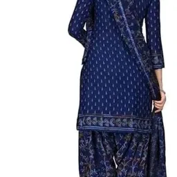 shyam enterprises Unstitched Crepe Salwar Suit Material Printed image 2