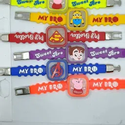 lx product Kids Kids Belt Rakhi Set (6 Kids LED light cartoon Rakhi)Multi colour, multi design Assorted Rakhi Set-picture-30