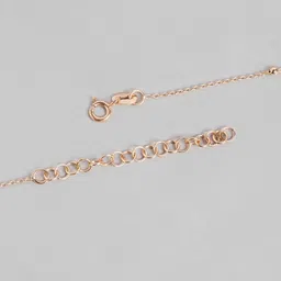 Carlton London Rose Gold-Plated Heart Textured Link Chain image 5