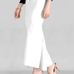 Woo THiNG Simple solid saree shapewear Lycra Blend Petticoat-image-15