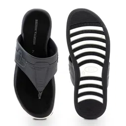 Khadims Men Grey & Black Thong Flip-Flops image 4