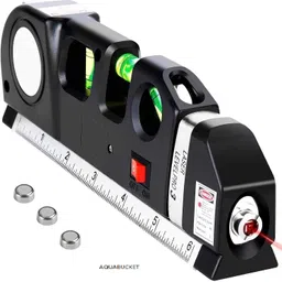 aquabucket 3-in-1 laser level tool with measuring tapes multipurpose laser alignment device laser level tool with tape measure and triple bubble levels Non-magnetic Line Level-picture-28