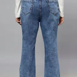 Turning Blue Women Plus Size Boot Cut ButtonFly Jeans image 2