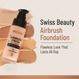 swiss beauty Airbrush Finish Full Coverage Foundation - (Caramel Beige, 30ml) Foundation image 4