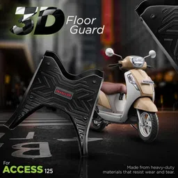ramanta Access 125 Foot Mat Removeable & Washable Floor Board Heavy Duty Floor Mat for Suzuki Access 125 Two Wheeler Mat image 4