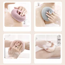 kayru 2-in-1 Bath Super Soft Suction Cup Bath Brush Loofah Bath Sponge Body Scrubber image 2