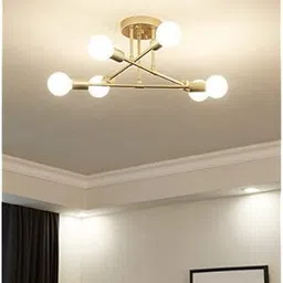 baslash 6-Light Hanging jhumar Light Fixture (Bulb Not Included) Chandelier Ceiling Lamp image 4