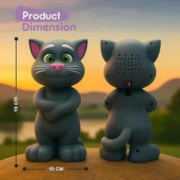 rsretailbazar Talking Tom Cat Plush Toy | Smart Voice Repeat & Music Play | Perfect Kids Gift-picture-12
