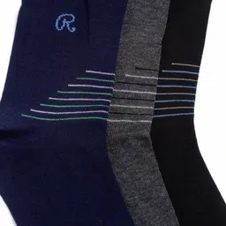 Alvaro Castagnino Men Pack Of 3 Assorted Above Ankle Length Socks image 3