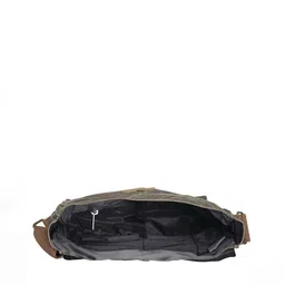 The House of Tara Unisex Charcoal Grey Printed Messenger Bag image 5