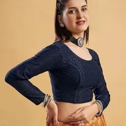 priyanka traders Round Neck Women Blouse image 2