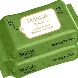 manisa beaute co Cucumber & Aloe Vera Refreshing Wet Wipes, Alcohol Free,(2 Pack)-picture-21