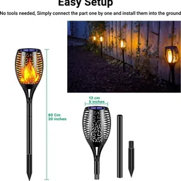 ifitech Solar Flickering Flames Torch Light | Dusk to Dawn Auto On/Off- 2 Unit 10 hrs Torch Emergency Light image 4