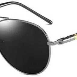peter india UV Protection, Polarized, Gradient, Mirrored Aviator Sunglasses (55) image 3