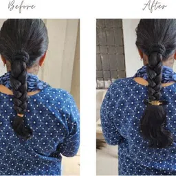 capillatura 10 Inch Straight Clip In Ponytail |Natural Black|Washable Hair Extension image 2