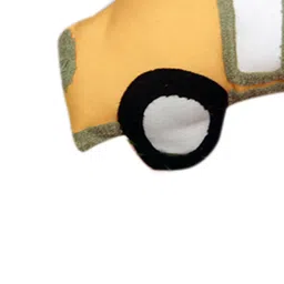 Sivya Kids Yellow Printed Bus Shaped Cushion Pillow image 4