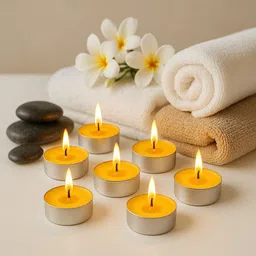 bkc enterprise TEA LIGHT CANDLE YELLOW Candle image 4