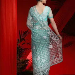 Mitera Ethnic Motifs Net Saree image 5