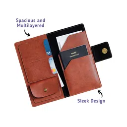 Vorak Ahimsa Unisex Textured Leather Passport Holder image 4