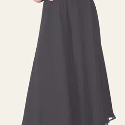 kicha Women Relaxed Grey Georgette Trousers-picture-13