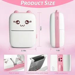 NANNY PENNY Mini Bluetooth, Portable Label Printer Inkfree Printer for Android & iOS System Thermal Printer image 3