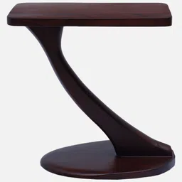 dzyn furnitures Cascade Teak Wood End Table In Brown Colour image 3
