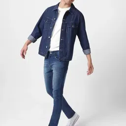 metronaut Full Sleeve Solid Men Denim Jacket image 3