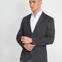 arrow Men Solid Single Breasted Formal Blazer image 4