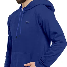triptee Men Full Sleeve Solid Hooded Sweatshirt image 2